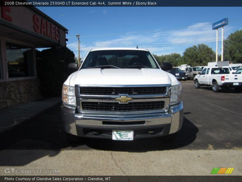 Summit White / Ebony Black 2008 Chevrolet Silverado 2500HD LT Extended Cab 4x4