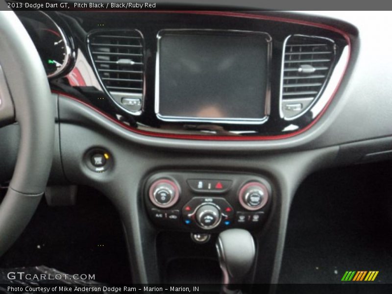 Pitch Black / Black/Ruby Red 2013 Dodge Dart GT