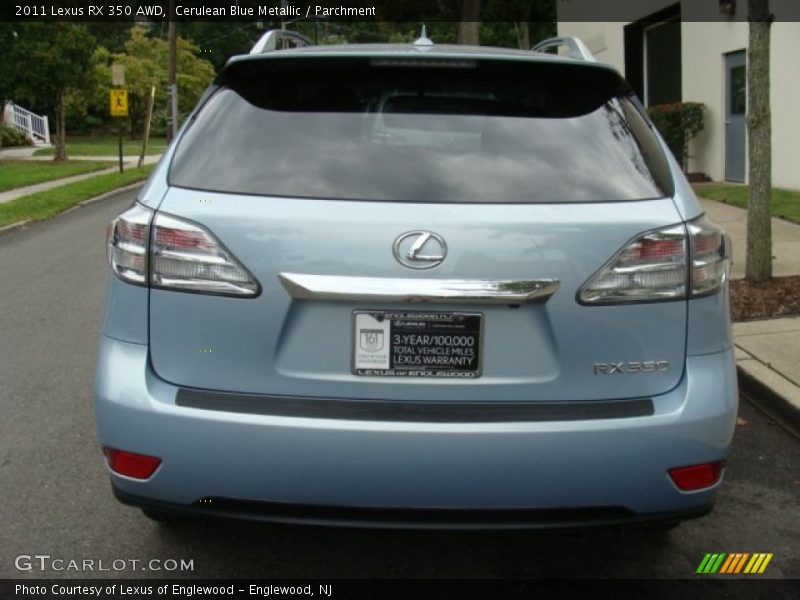 Cerulean Blue Metallic / Parchment 2011 Lexus RX 350 AWD