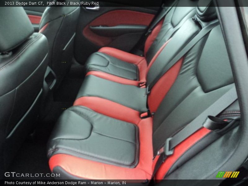 Pitch Black / Black/Ruby Red 2013 Dodge Dart GT