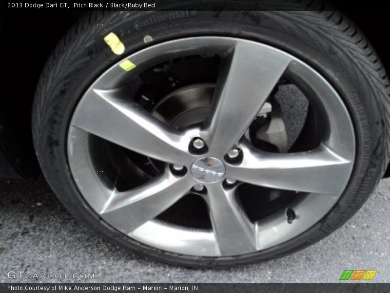 Pitch Black / Black/Ruby Red 2013 Dodge Dart GT