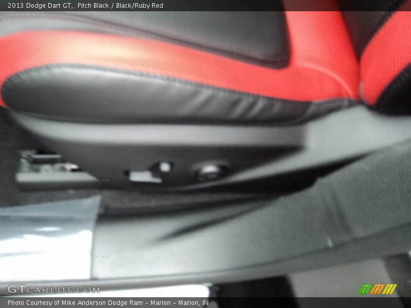 Pitch Black / Black/Ruby Red 2013 Dodge Dart GT