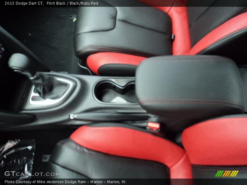Pitch Black / Black/Ruby Red 2013 Dodge Dart GT