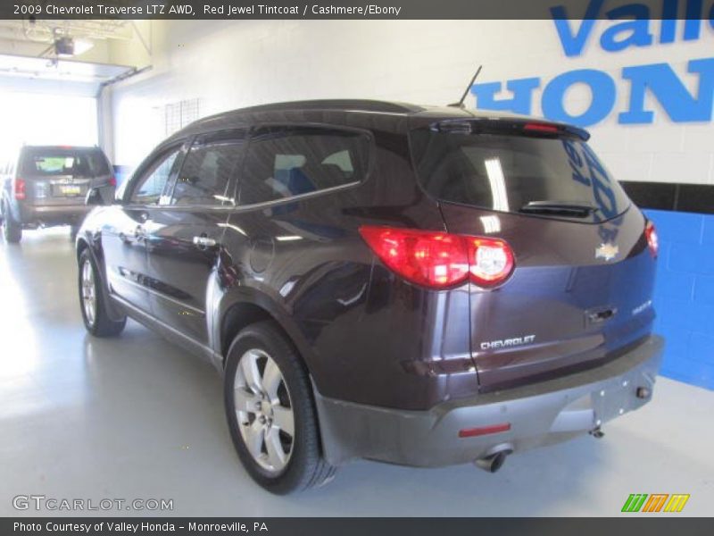 Red Jewel Tintcoat / Cashmere/Ebony 2009 Chevrolet Traverse LTZ AWD
