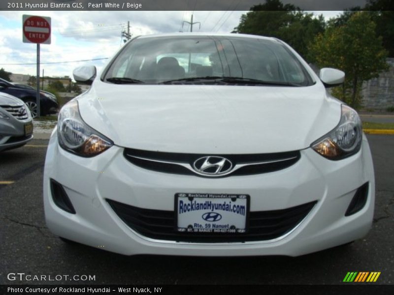 Pearl White / Beige 2011 Hyundai Elantra GLS