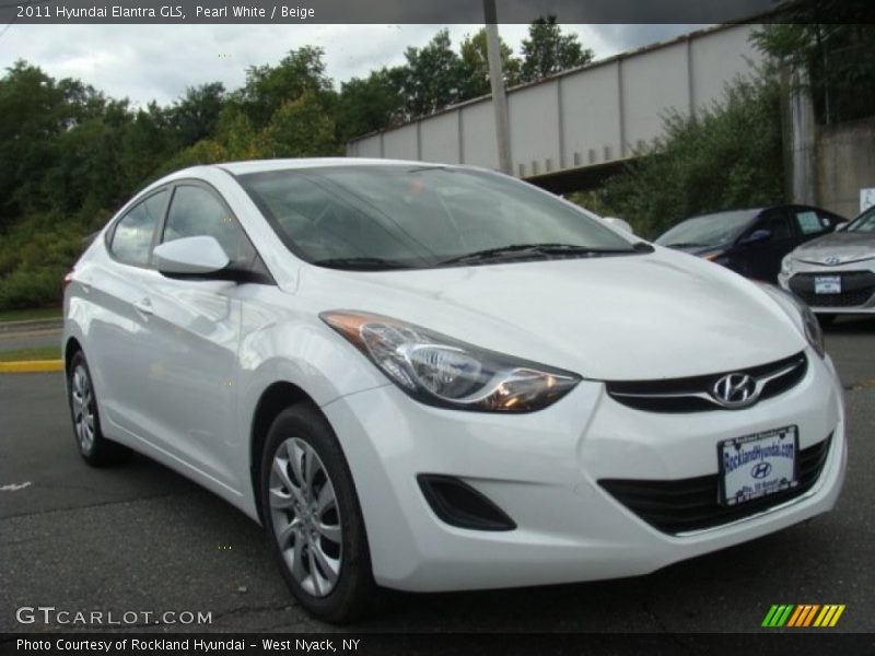 Pearl White / Beige 2011 Hyundai Elantra GLS