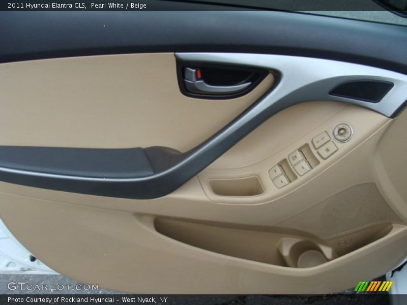 Pearl White / Beige 2011 Hyundai Elantra GLS