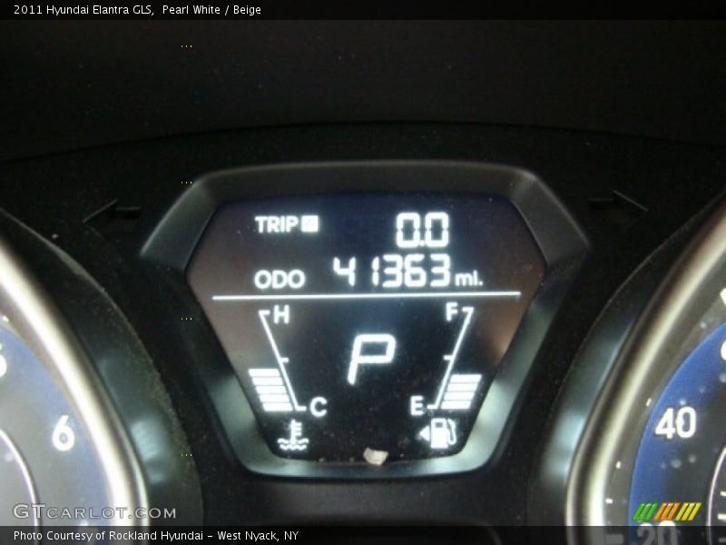 Pearl White / Beige 2011 Hyundai Elantra GLS