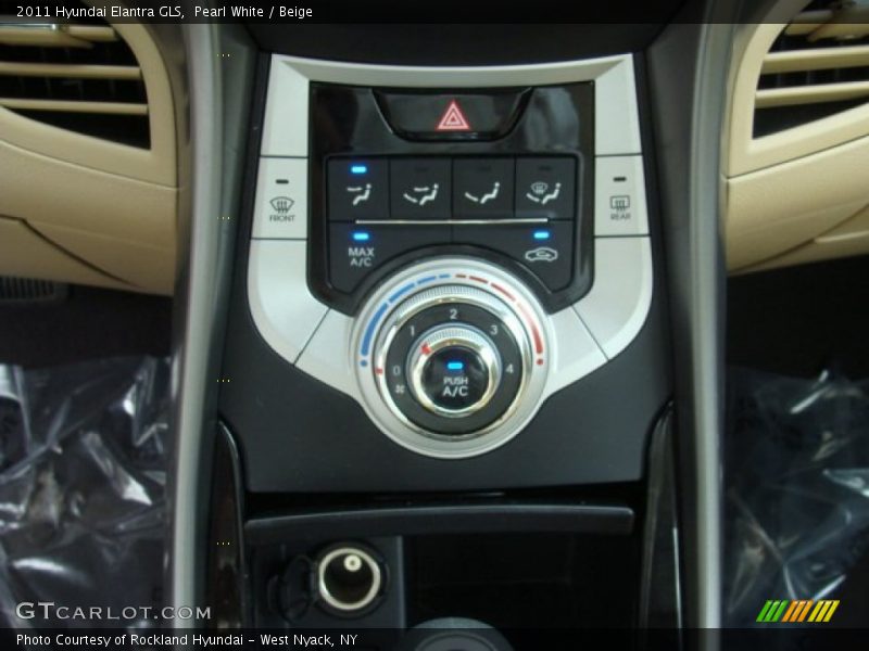 Pearl White / Beige 2011 Hyundai Elantra GLS