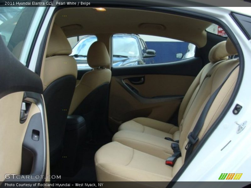 Pearl White / Beige 2011 Hyundai Elantra GLS