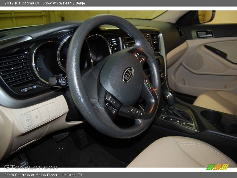 Snow White Pearl / Beige 2012 Kia Optima LX