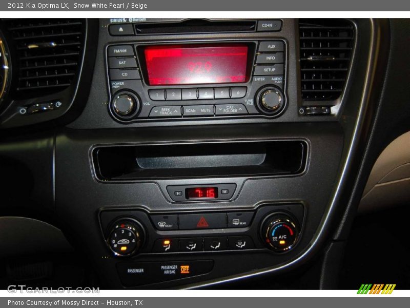 Snow White Pearl / Beige 2012 Kia Optima LX