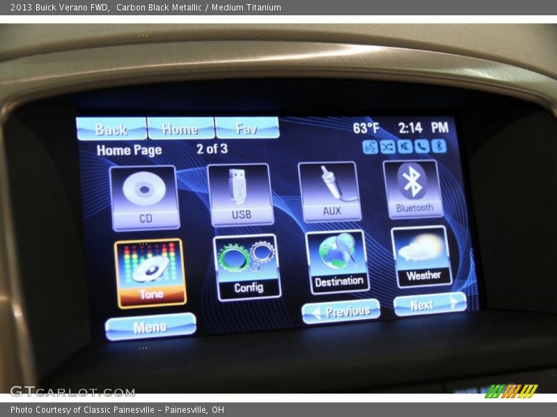 Carbon Black Metallic / Medium Titanium 2013 Buick Verano FWD