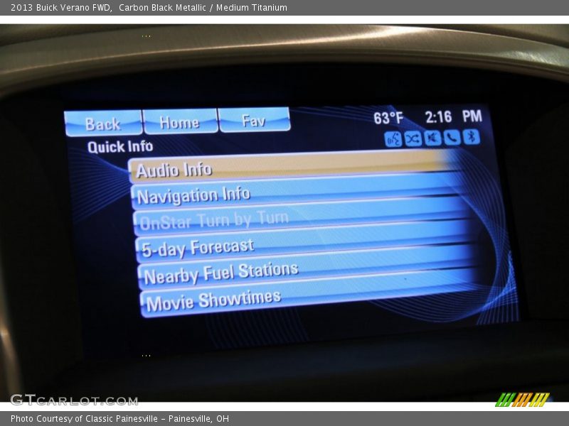 Carbon Black Metallic / Medium Titanium 2013 Buick Verano FWD