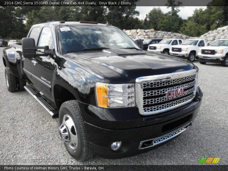 Onyx Black / Ebony 2014 GMC Sierra 3500HD Denali Crew Cab 4x4 Dually