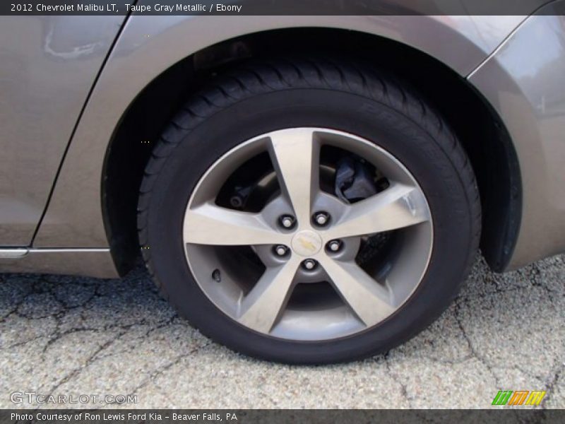 Taupe Gray Metallic / Ebony 2012 Chevrolet Malibu LT