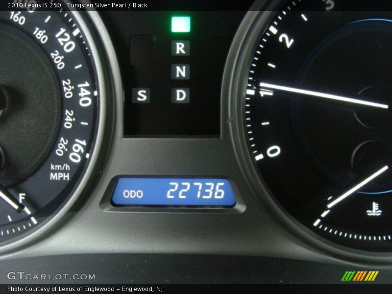 Tungsten Silver Pearl / Black 2010 Lexus IS 250