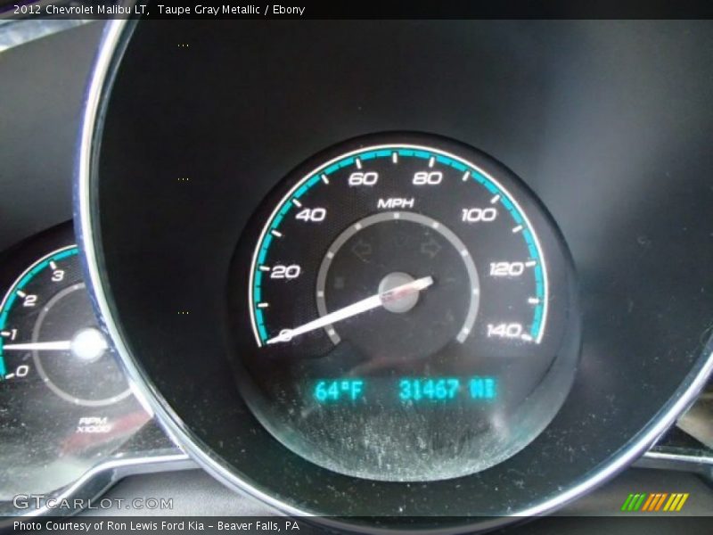 Taupe Gray Metallic / Ebony 2012 Chevrolet Malibu LT
