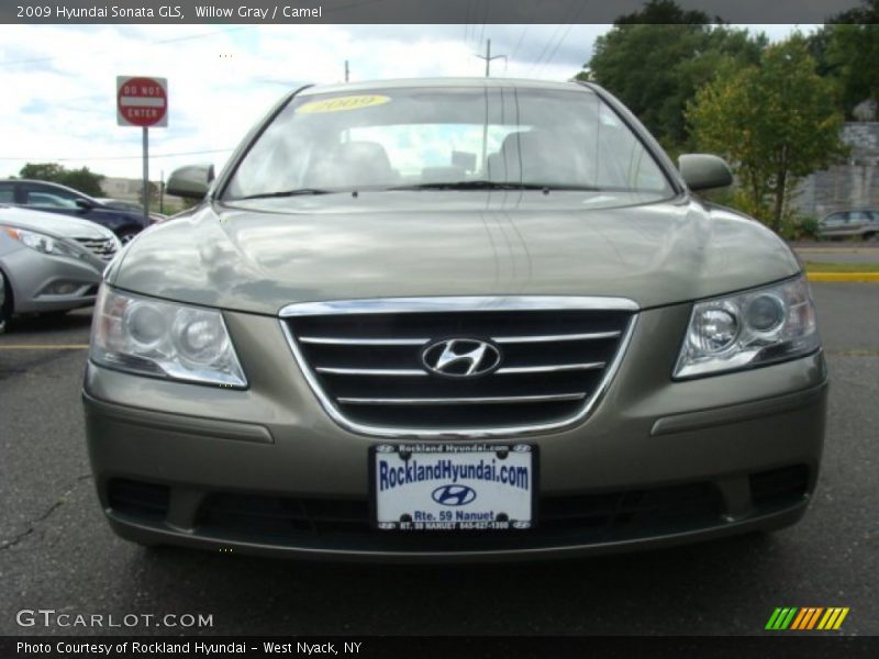 Willow Gray / Camel 2009 Hyundai Sonata GLS