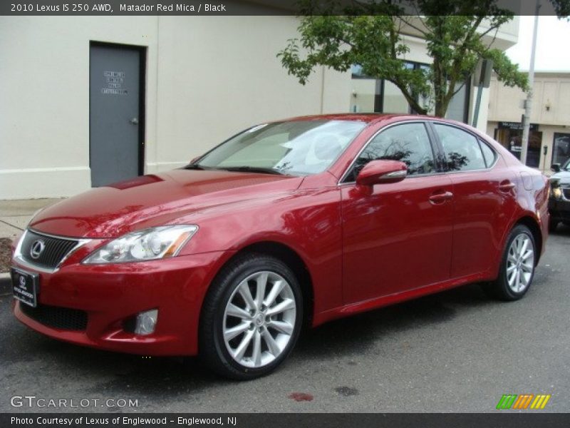 Matador Red Mica / Black 2010 Lexus IS 250 AWD