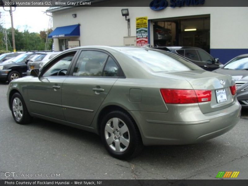 Willow Gray / Camel 2009 Hyundai Sonata GLS
