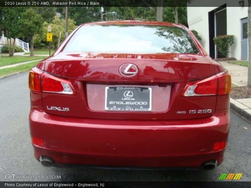 Matador Red Mica / Black 2010 Lexus IS 250 AWD