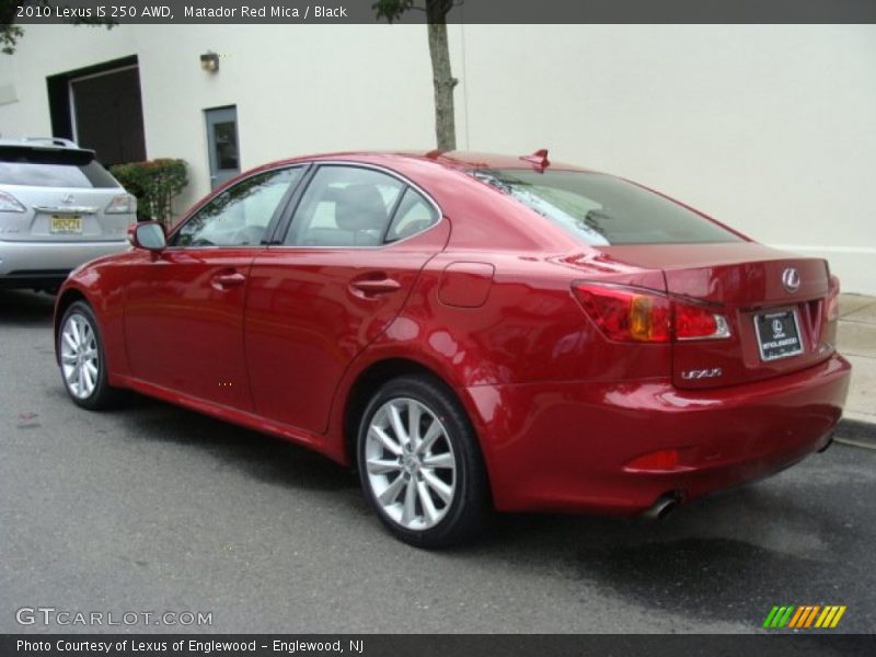 Matador Red Mica / Black 2010 Lexus IS 250 AWD