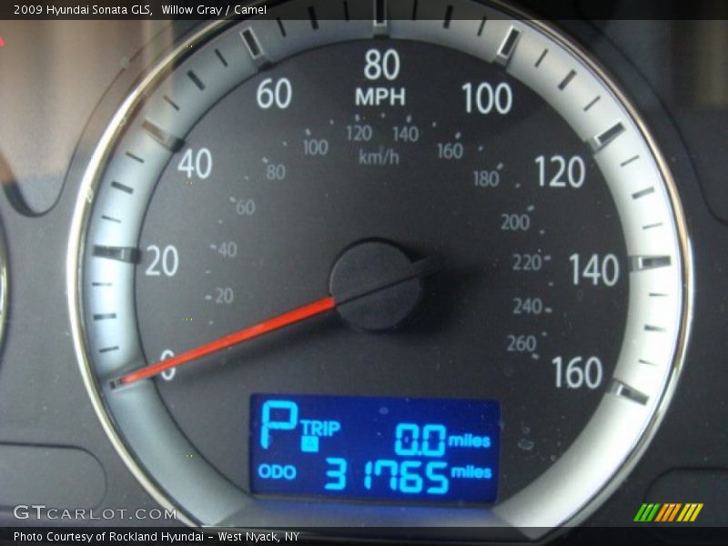 Willow Gray / Camel 2009 Hyundai Sonata GLS