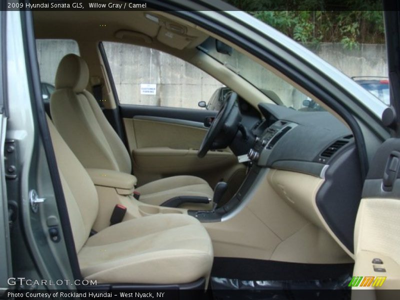 Willow Gray / Camel 2009 Hyundai Sonata GLS