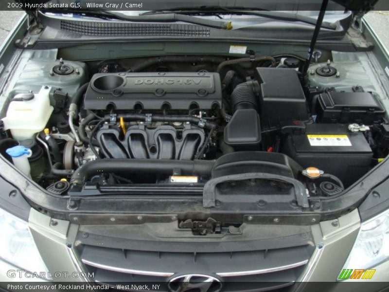 Willow Gray / Camel 2009 Hyundai Sonata GLS