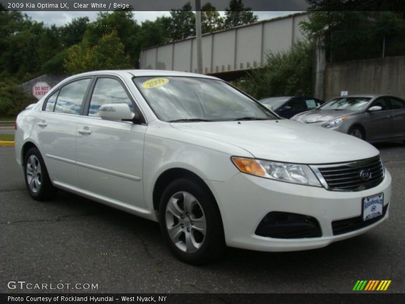 Clear White / Beige 2009 Kia Optima LX