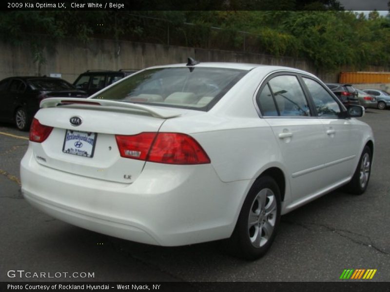 Clear White / Beige 2009 Kia Optima LX