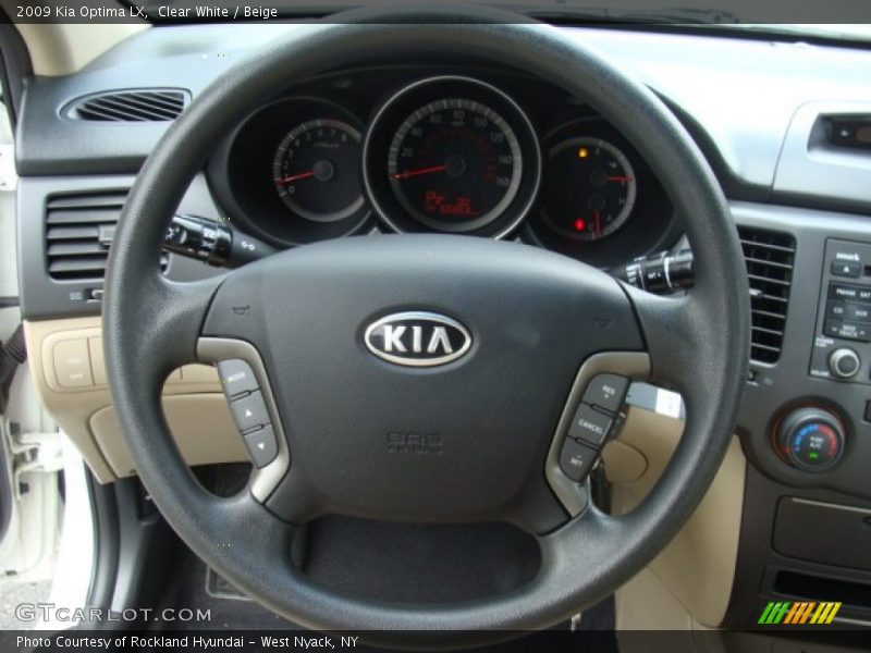 Clear White / Beige 2009 Kia Optima LX