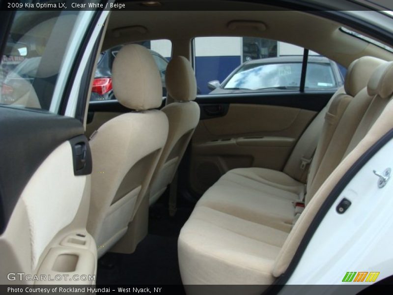 Rear Seat of 2009 Optima LX