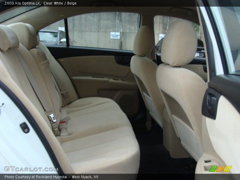 Clear White / Beige 2009 Kia Optima LX