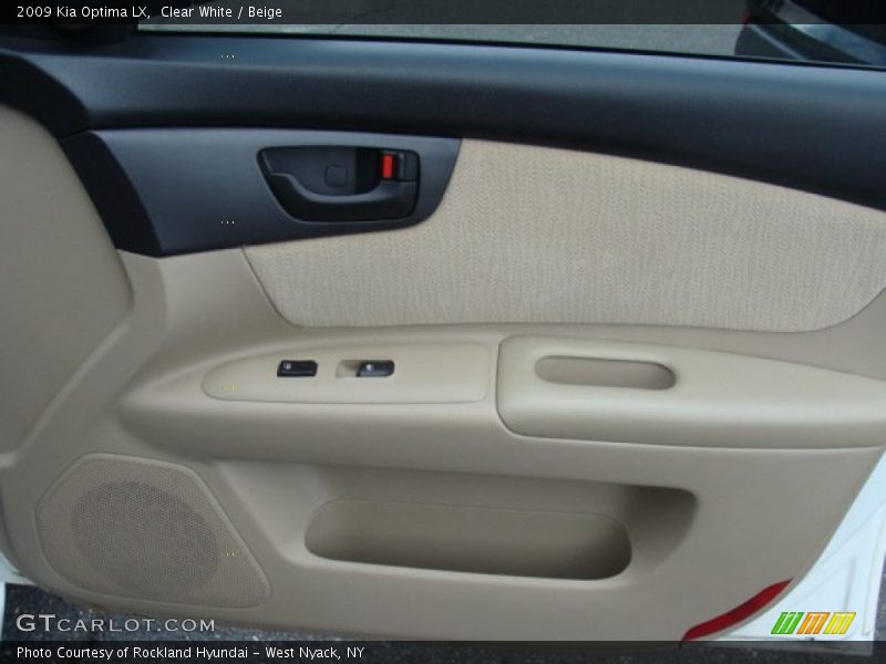 Clear White / Beige 2009 Kia Optima LX