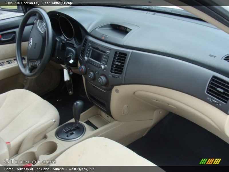 Clear White / Beige 2009 Kia Optima LX