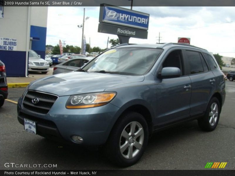 Silver Blue / Gray 2009 Hyundai Santa Fe SE