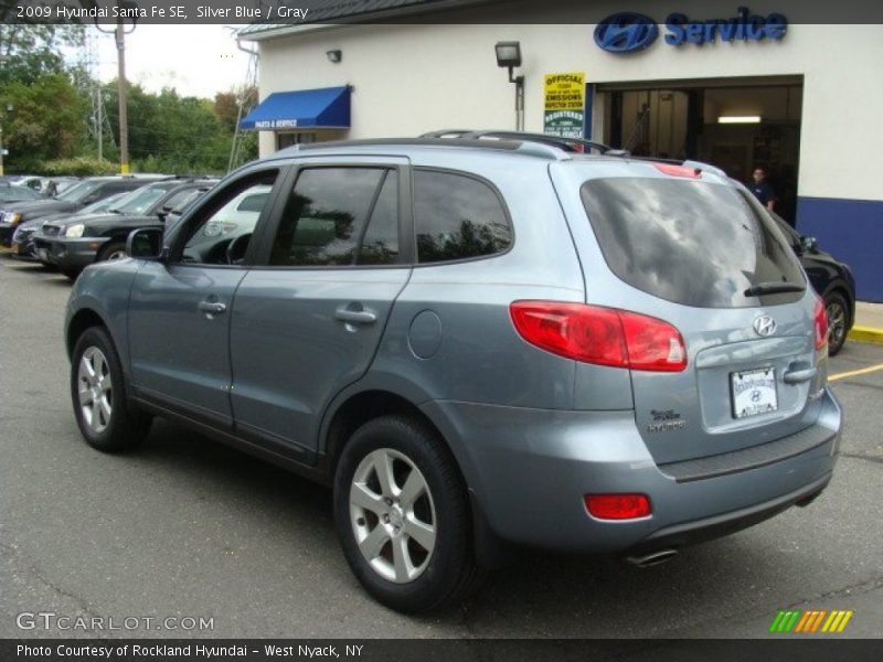 Silver Blue / Gray 2009 Hyundai Santa Fe SE