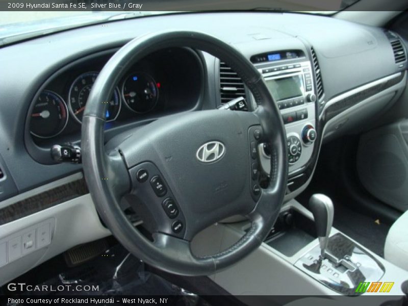 Silver Blue / Gray 2009 Hyundai Santa Fe SE
