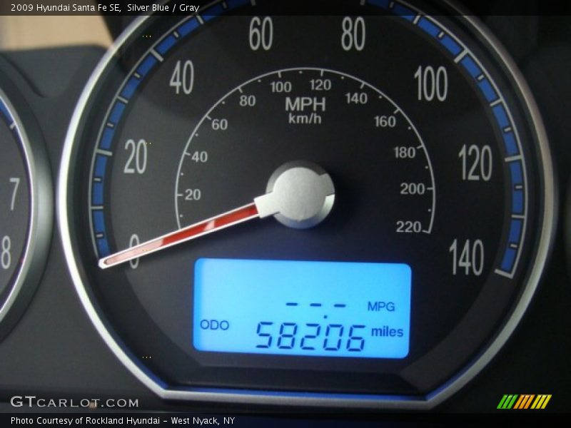 Silver Blue / Gray 2009 Hyundai Santa Fe SE