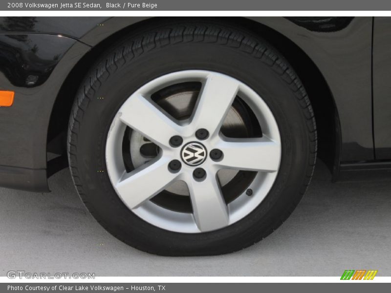 Black / Pure Beige 2008 Volkswagen Jetta SE Sedan