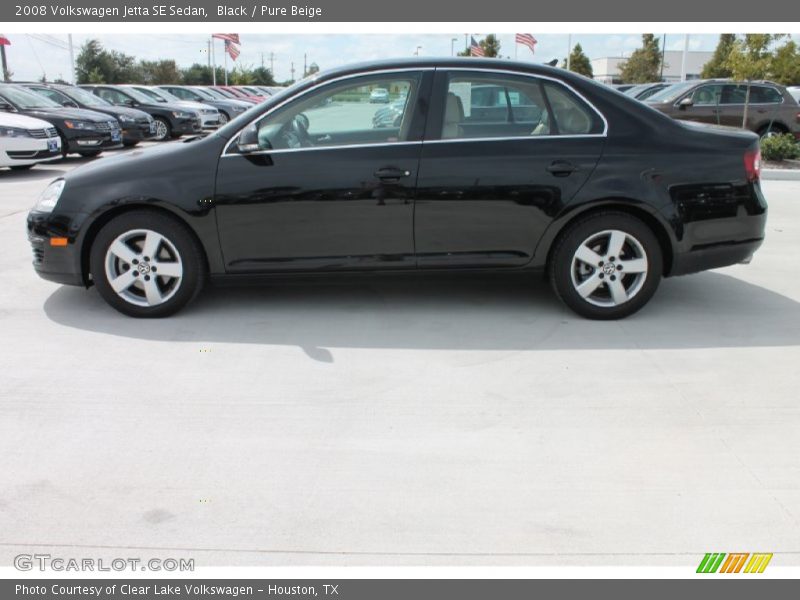 Black / Pure Beige 2008 Volkswagen Jetta SE Sedan