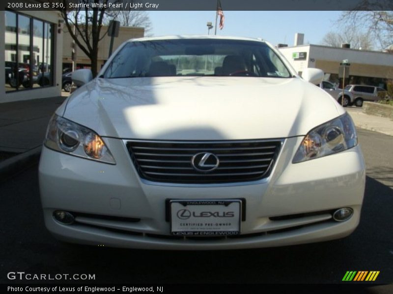 Starfire White Pearl / Light Gray 2008 Lexus ES 350