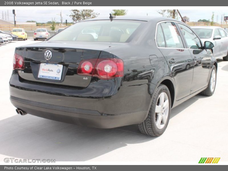 Black / Pure Beige 2008 Volkswagen Jetta SE Sedan