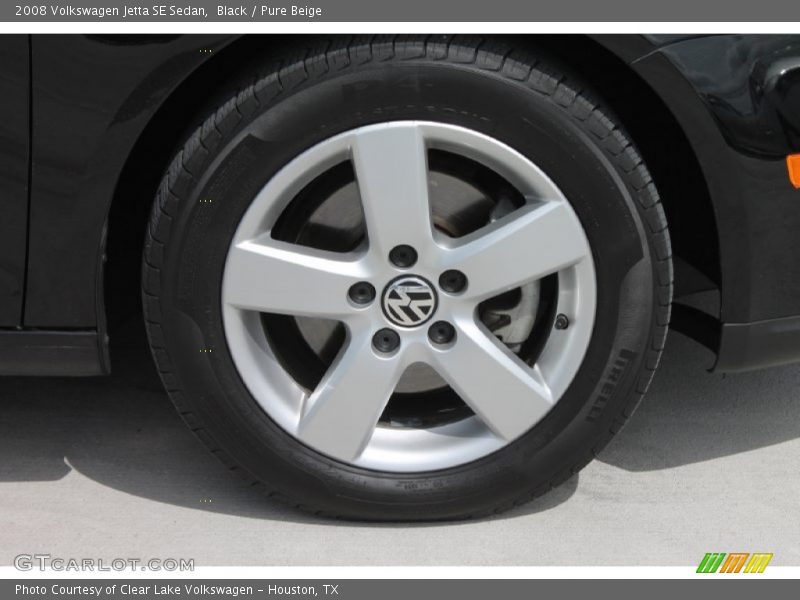Black / Pure Beige 2008 Volkswagen Jetta SE Sedan