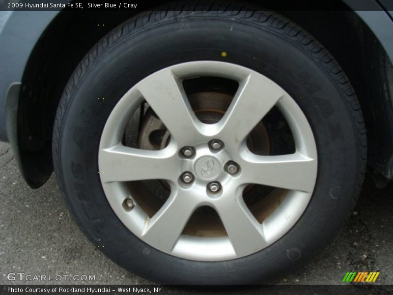 Silver Blue / Gray 2009 Hyundai Santa Fe SE