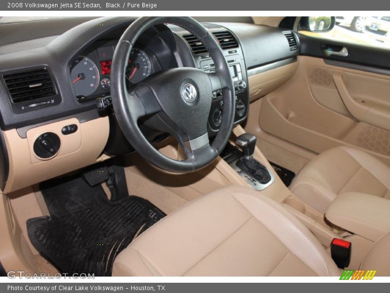Black / Pure Beige 2008 Volkswagen Jetta SE Sedan