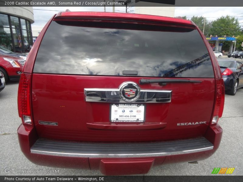 Sonoma Red / Cocoa/Light Cashmere 2008 Cadillac Escalade AWD