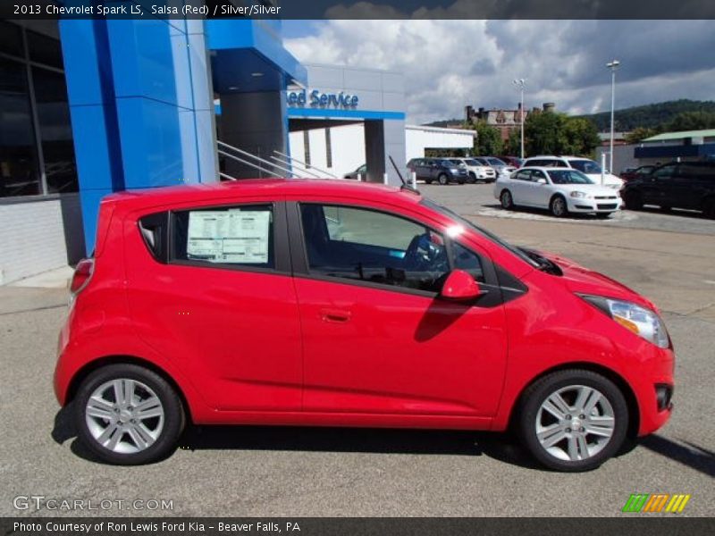 Salsa (Red) / Silver/Silver 2013 Chevrolet Spark LS